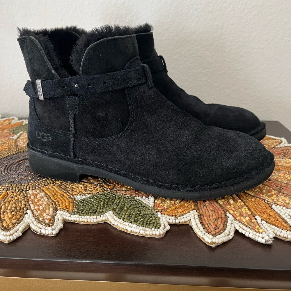 Ugh Black Suede Ankle Boots McKay? size 8